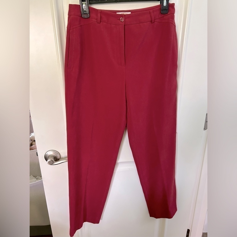 Talbots Petite Stretch Red Trousers